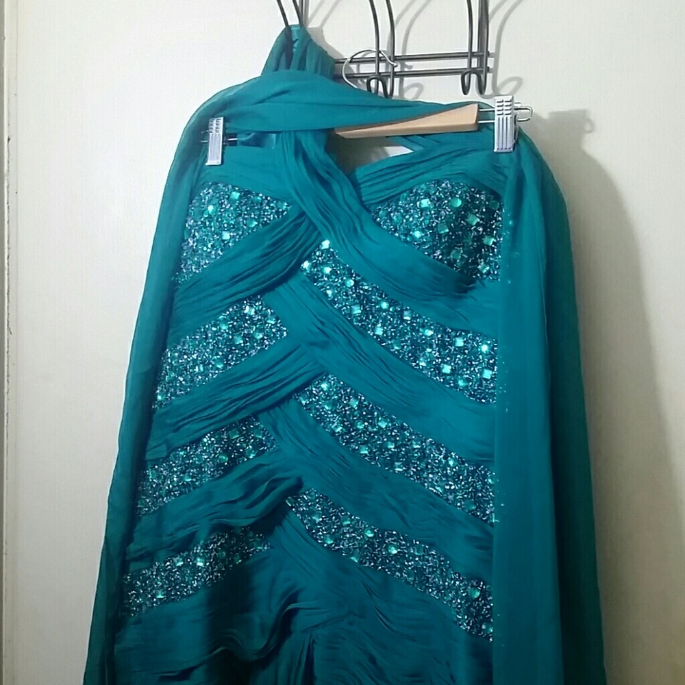 Teal Prom dress